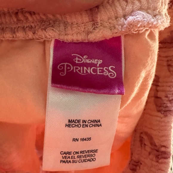 Disney little mermaid Peach Kids Shorts Set size 4T - Picture 2 of 3